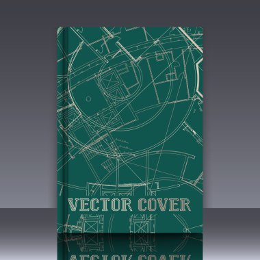 Düz yüzeye soyut mimari detay çizim.