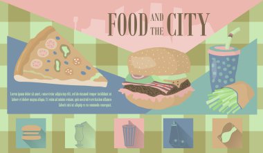 Fast food vektör çizim ile kutsal kişilerin resmi