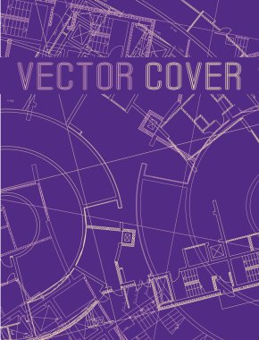 Düz yüzeye soyut mimari detay çizim.