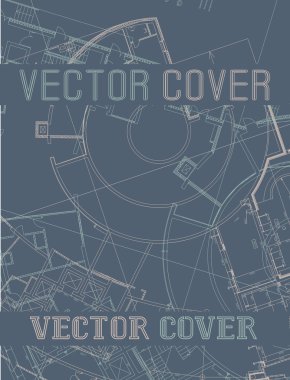 Düz yüzeye soyut mimari detay çizim.