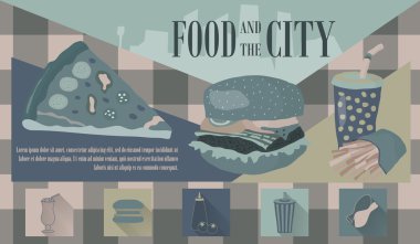 Fast food vektör çizim ile kutsal kişilerin resmi