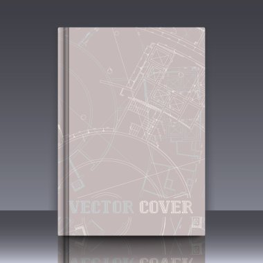 Düz yüzeye soyut mimari detay çizim.