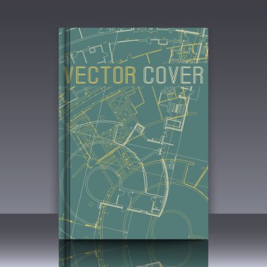 Düz yüzeye soyut mimari detay çizim.