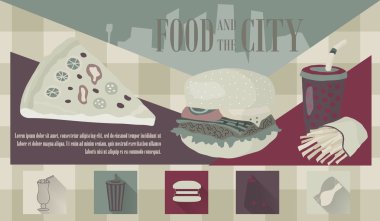 Fast food vektör çizim ile kutsal kişilerin resmi