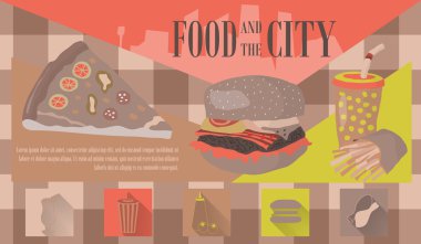 Fast food vektör çizim ile kutsal kişilerin resmi