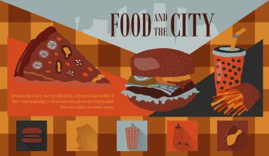 Fast food vektör çizim ile kutsal kişilerin resmi