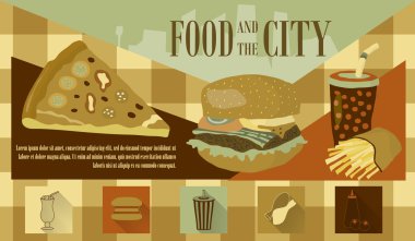 Fast food vektör çizim ile kutsal kişilerin resmi