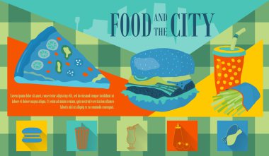 Fast food vektör çizim ile kutsal kişilerin resmi