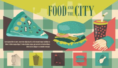 Fast food vektör çizim ile kutsal kişilerin resmi