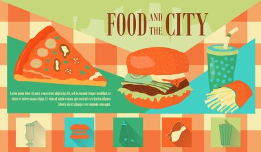 Fast food vektör çizim ile kutsal kişilerin resmi