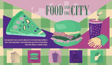 Fast food vektör çizim ile kutsal kişilerin resmi