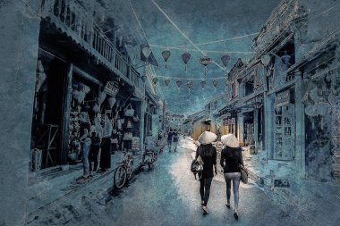 İki kimliği belirsiz Asyalı turist