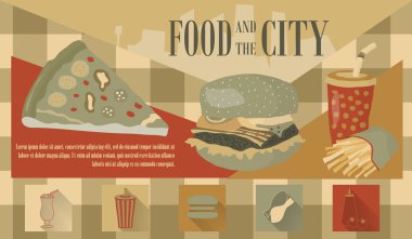 Fast food vektör çizim ile kutsal kişilerin resmi