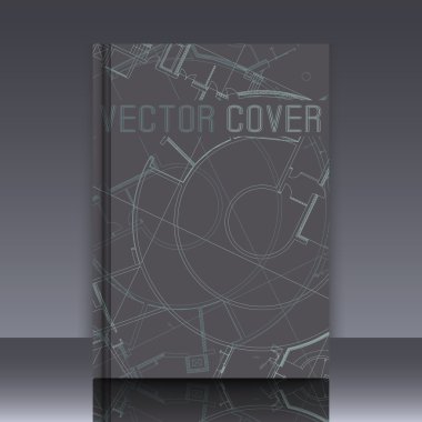 Düz yüzeye soyut mimari detay çizim.