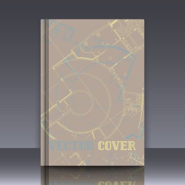 Düz yüzeye soyut mimari detay çizim.