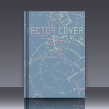 Düz yüzeye soyut mimari detay çizim.