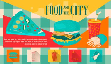 Fast food vektör çizim ile kutsal kişilerin resmi