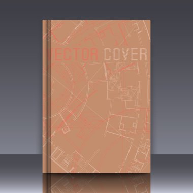 Düz yüzeye soyut mimari detay çizim.