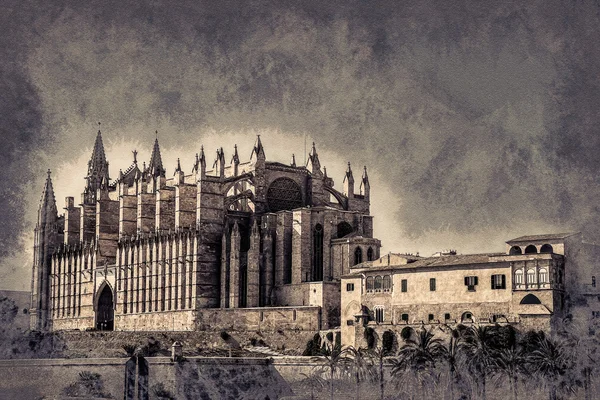 Catedral de Palma de Maiorca. — Fotografia de Stock