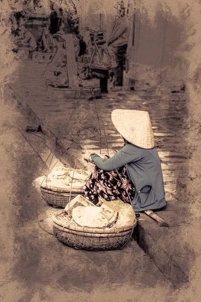 Βιετναμικά πλανόδιους πωλητές — Φωτογραφία Αρχείου