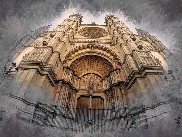 La Catedral de Santa Maria de Palma de Mallorca, La Seu, España — Foto de Stock