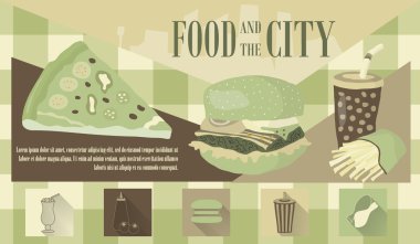 Fast food vektör çizim ile kutsal kişilerin resmi