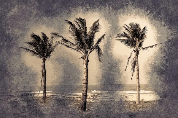 Palms against blue sky — Stock Photo, Image