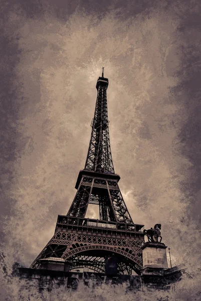 Torre Eiffel al tramonto — Foto Stock