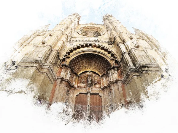 The Cathedral of Santa Maria of Palma de Mallorca, La Seu, Spain — Stock Photo, Image