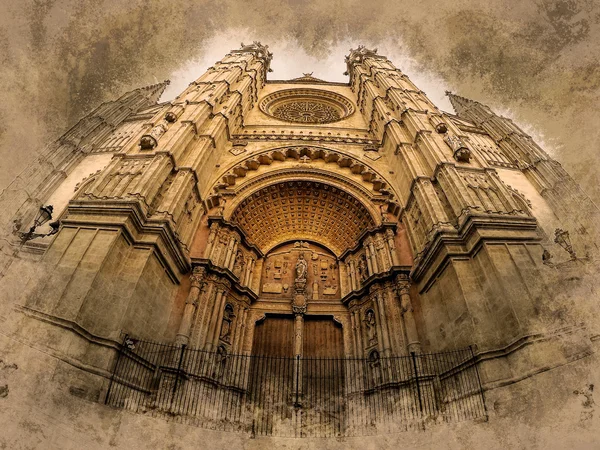 Catedral de Santa Maria de Palma de Maiorca, La Seu, Espanha — Fotografia de Stock