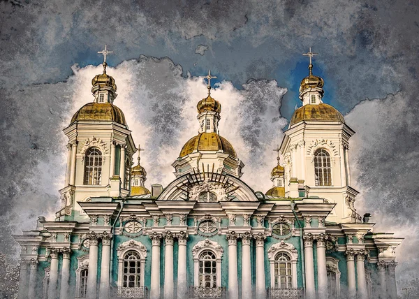 Catedral de San Nicolás, Nikolsky sobor en San Petersburgo — Foto de Stock