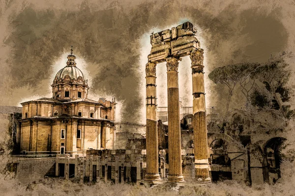 Ruins of the Roman Forum — Stock Photo, Image