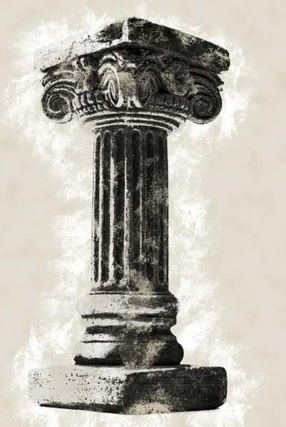 Coluna sobre fundo branco — Fotografia de Stock