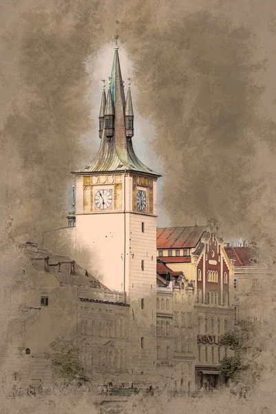 Torre dell'orologio a Praga — Foto Stock