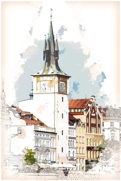 Torre del reloj en Praga —  Fotos de Stock