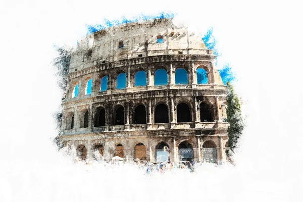 A Colosseum, egy fontos emlék — Stock Fotó