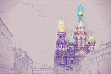 Kan, Saint-Petersburg, Rusya üzerinde kurtarıcı Kilisesi.