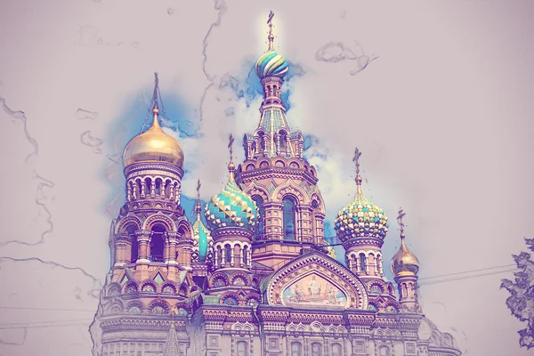 Igreja do Salvador sobre o Sangue em São Petersburgo, Rússia . — Fotografia de Stock