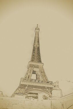 alacakaranlıkta Eyfel Kulesi