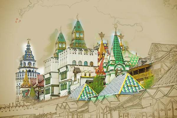 Izmajlovské Kreml v Moskvě, Rusko — Stock fotografie