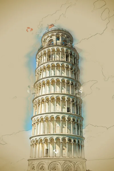 Torre inclinada, Pisa, Itália — Fotografia de Stock