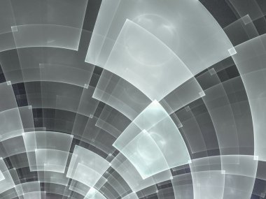 Dairesel damalı deseni ile soyut kompozisyon