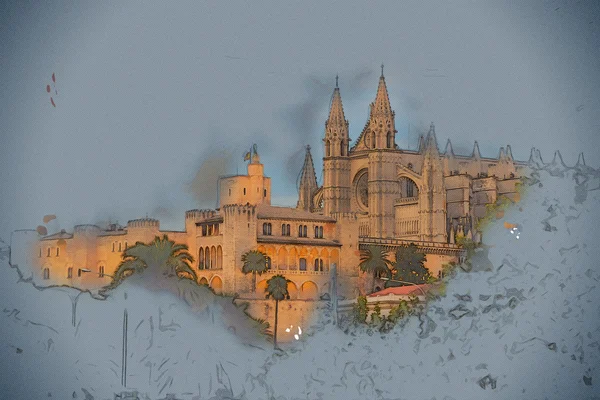 Catedral de Palma de Maiorca. — Fotografia de Stock