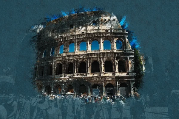 Vstup do Kolosea, významná památka — Stock fotografie