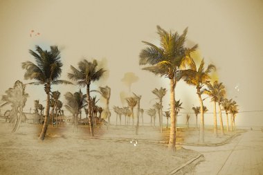 Avuçlar mavi gökyüzüne karşı