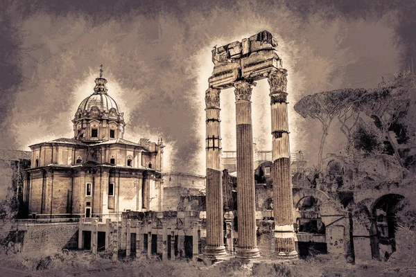 로마 포럼 의유적 — 스톡 사진