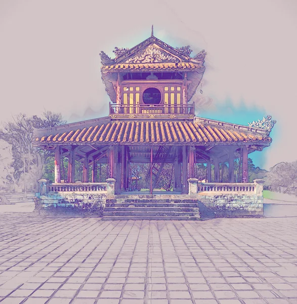Citadel in tint in Vietnam — Stockfoto