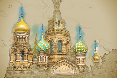 Kan, Saint-Petersburg, Rusya üzerinde kurtarıcı Kilisesi.