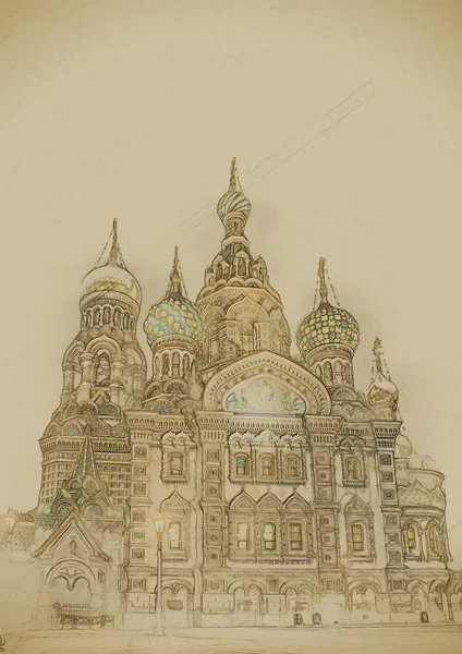 Church on Spilled Blood in Saint Petersburg, Russia. — Stock Photo, Image