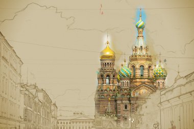 Kan, Saint-Petersburg, Rusya üzerinde kurtarıcı Kilisesi.
